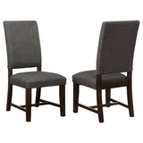 Twain Upholstered Side Chairs Warm Grey (Set Of 2)