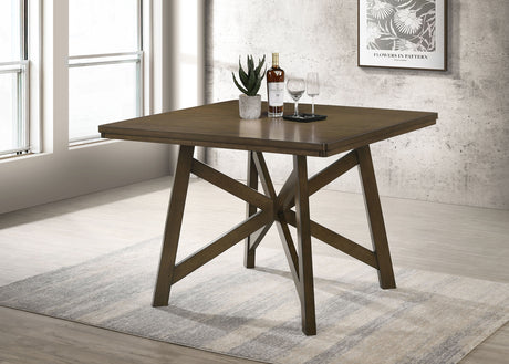 Canfield Brown 47-Inch Square Counter Height Dining Table