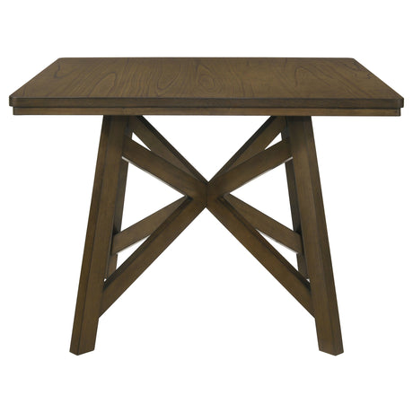Canfield Brown 47-Inch Square Counter Height Dining Table