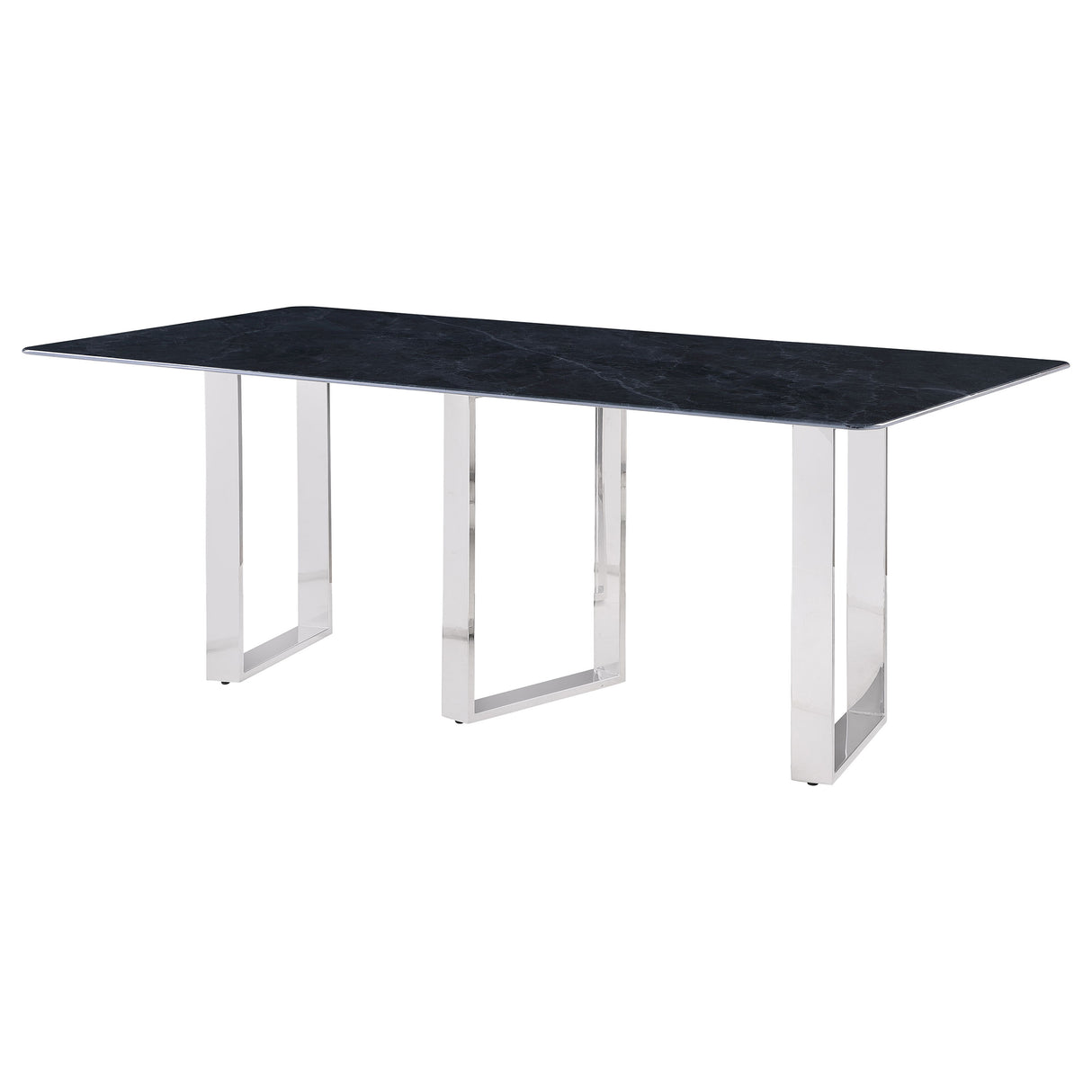 Desden Grey Marble 79-Inch Rectangular Sintered Stone Dining Table