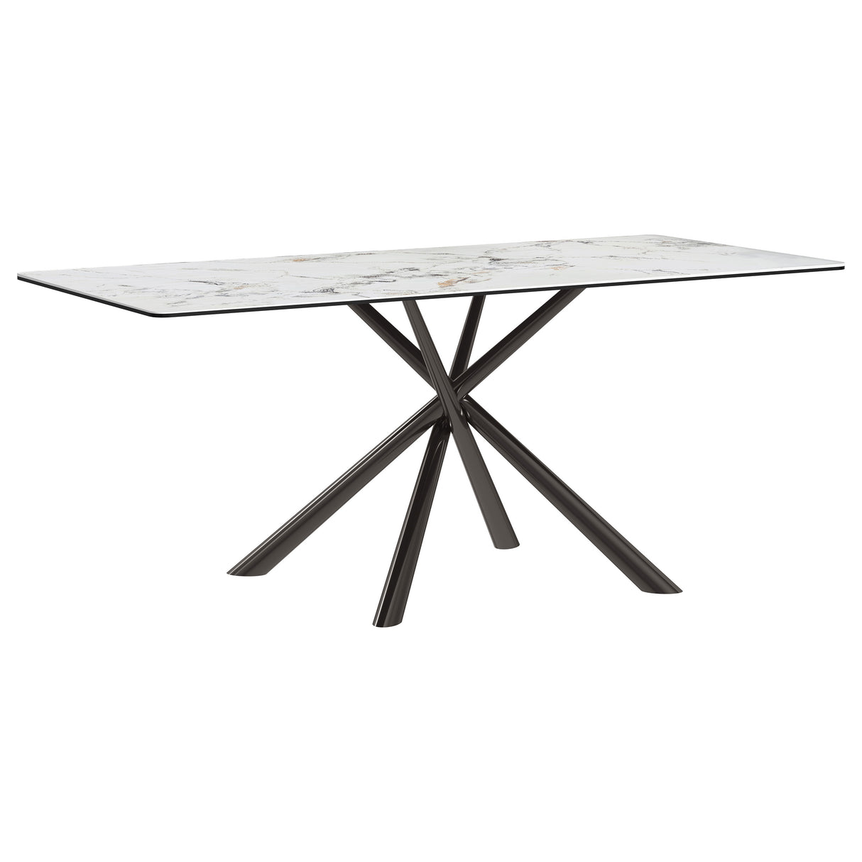 Carvell Mirage White Rectangular Sintered Stone Dining Table