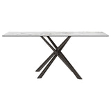 Carvell Mirage White Rectangular Sintered Stone Dining Table