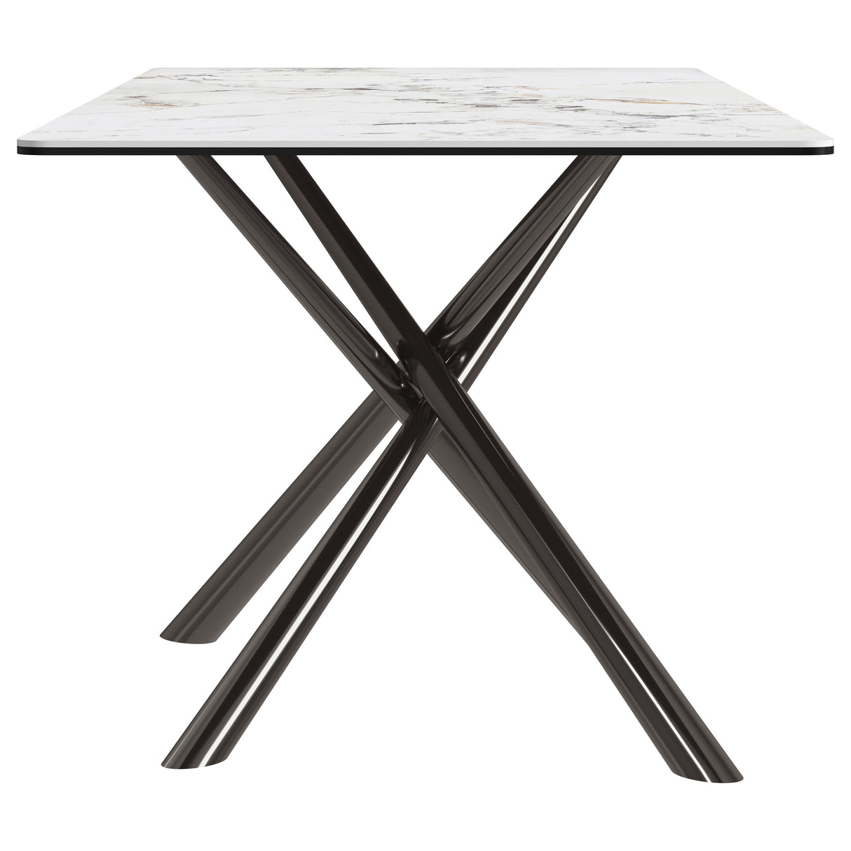 Carvell Mirage White Rectangular Sintered Stone Dining Table