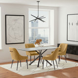 Carvell Mirage White Rectangular Sintered Stone Dining Table