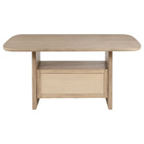 Kailani Beige Oak Cane Counter Height Storage Dining Table