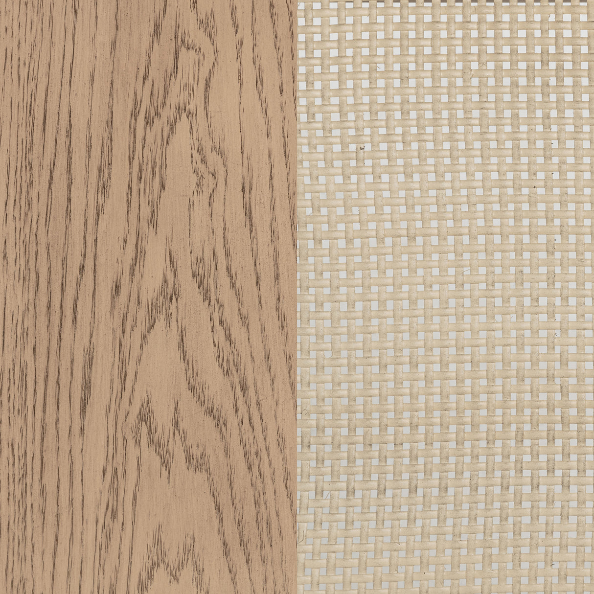 Kailani Beige Oak Cane Counter Height Storage Dining Table