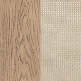 Kailani Beige Oak Cane Counter Height Storage Dining Table