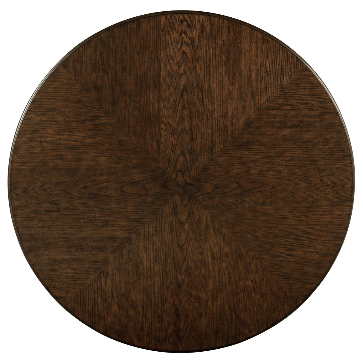 Landon Rich Brown 60-Inch Round Wood Pedestal Dining Table