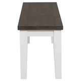 Kingman Distressed White 6-Piece Rectangular Dining Set Espresso And