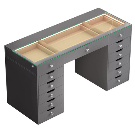 Eva Vanity Desk - 13 Storage Drawers