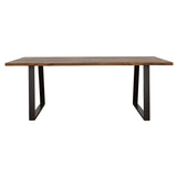 Ditman Live Edge Dining Table Grey Sheesham And Black