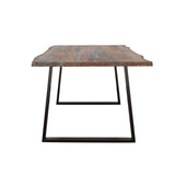 Ditman Live Edge Dining Table Grey Sheesham And Black