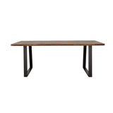 Ditman Live Edge Dining Table Grey Sheesham And Black