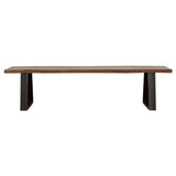 Ditman Live Edge Dining Bench Grey Sheesham And Black