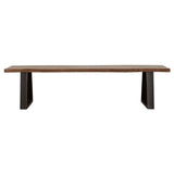 Ditman Live Edge Dining Bench Grey Sheesham And Black