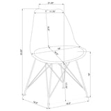 Juniper Upholstered Side Chairs Grey (Set Of 2)