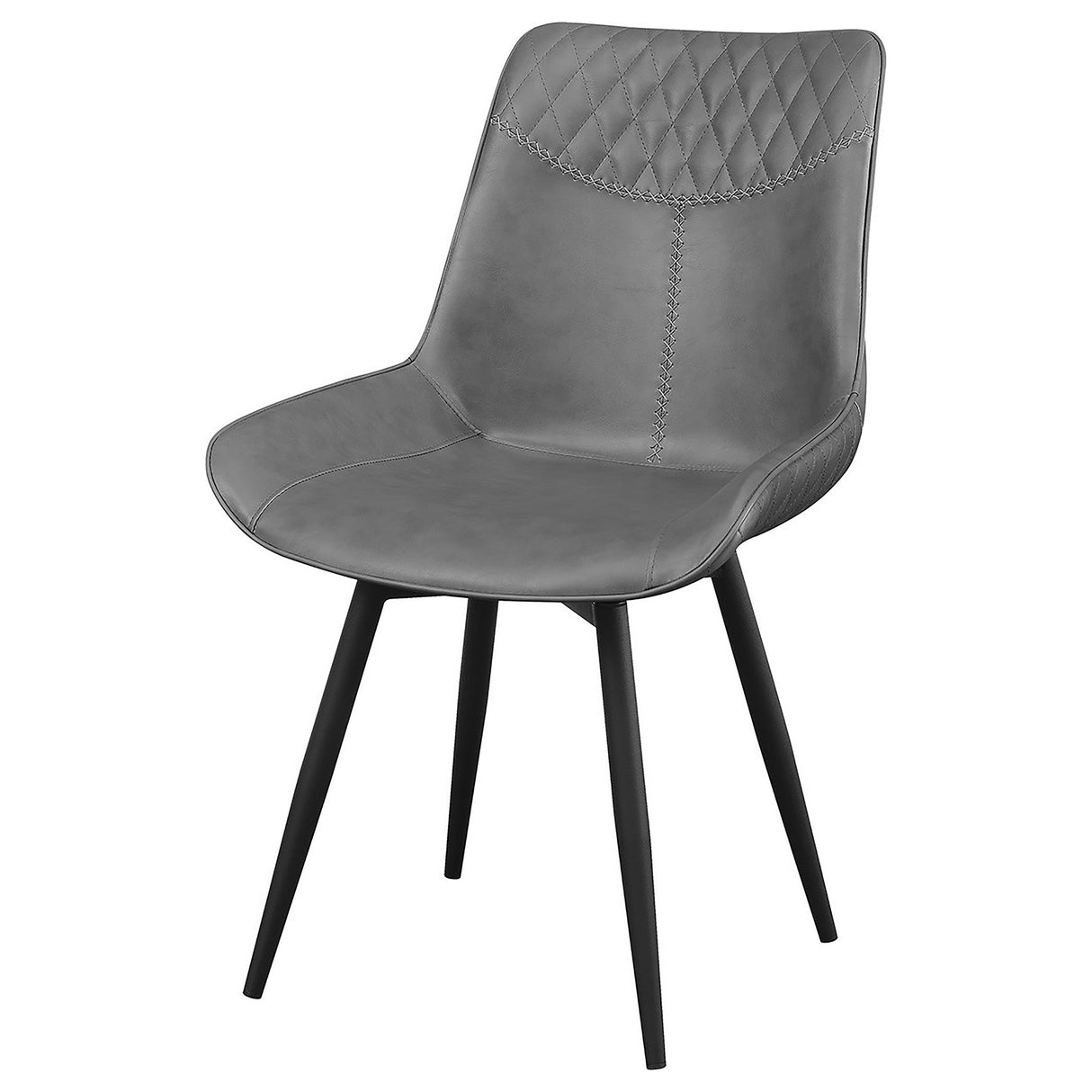Brassie Upholstered Side Chairs Grey (Set Of 2)