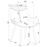 Brassie Upholstered Side Chairs Grey (Set Of 2)