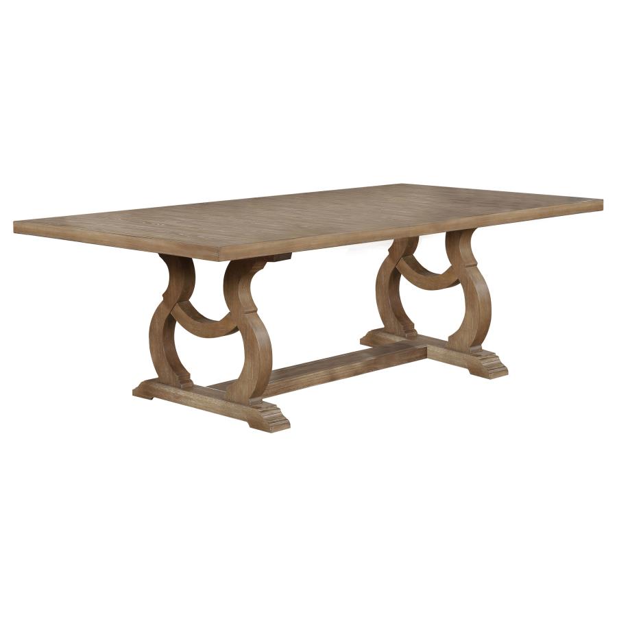 Brockway Barley Brown 104-Inch Extension Leaf Dining Table