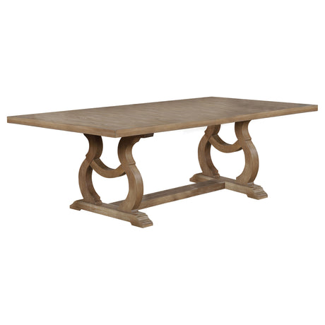 Brockway Barley Brown 104-Inch Extension Leaf Dining Table