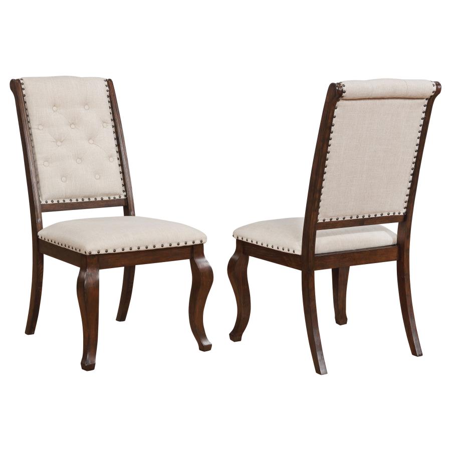 Brockway Cove Tufted Dining Chairs Cream And Antique Java (Set Of 2)