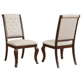 Brockway Cove Tufted Dining Chairs Cream And Antique Java (Set Of 2)
