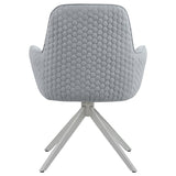 Abby Flare Arm Side Chair Light Grey And Chrome