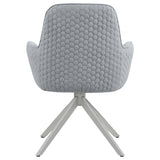 Abby Flare Arm Side Chair Light Grey And Chrome