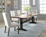 Bexley Natural Honey 5-Piece Rectangular Live Edge Dining Table Set