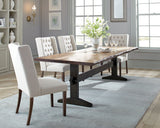 Bexley Natural Honey 5-Piece Rectangular Live Edge Dining Table Set