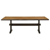 Bexley Natural Honey 5-Piece Rectangular Live Edge Dining Table Set