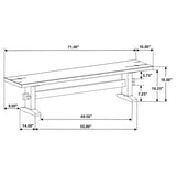 Bexley Natural Honey 6-Piece Rectangular Live Edge Dining Table Set