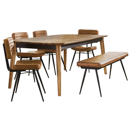 Partridge Natural Sheesham 6-Piece Dining Set And Camel