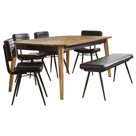 Partridge Natural Sheesham 6-Piece Dining Set And Espresso