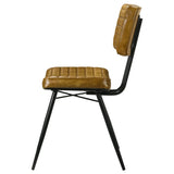 Misty Padded Side Chairs Camel And Black (Set Of 2)