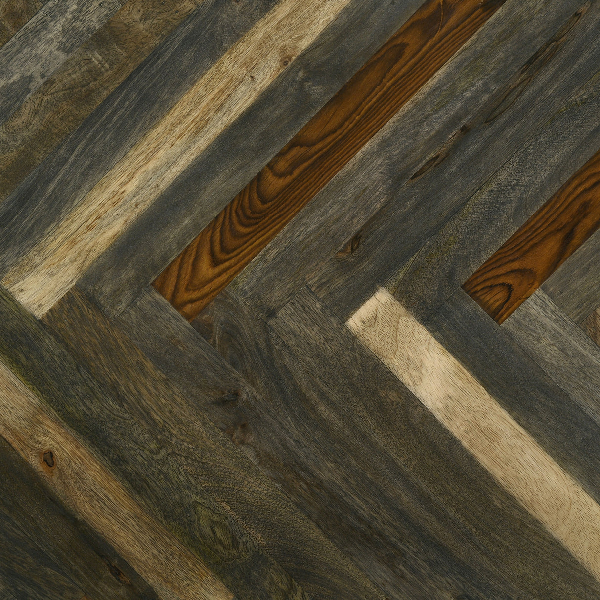 Misty Grey Sheesham 6-Piece Rectangular Dining Set And Camel