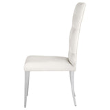 Kerwin Tufted Upholstered Side Chair (Set Of 2) White And Chrome
