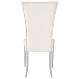 Kerwin Tufted Upholstered Side Chair (Set Of 2) White And Chrome