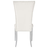 Kerwin Tufted Upholstered Side Chair (Set Of 2) White And Chrome