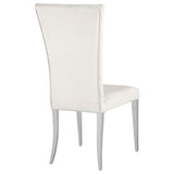 Kerwin Tufted Upholstered Side Chair (Set Of 2) White And Chrome