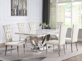 Kerwin Tufted Upholstered Side Chair (Set Of 2) White And Chrome