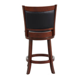 Shapel Swivel Counter Height Chair, Faux Leather Back