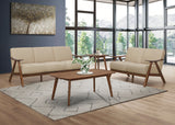 Damala Light Brown Loveseat