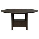 Twyla Dark Cocoa 60-Inch Round Dining Table With Drawer