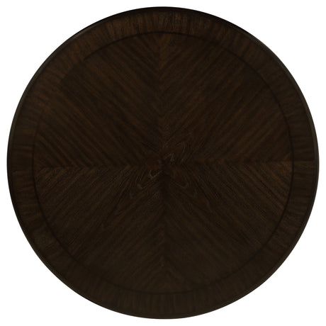 Twyla Dark Cocoa 60-Inch Round Dining Table With Drawer