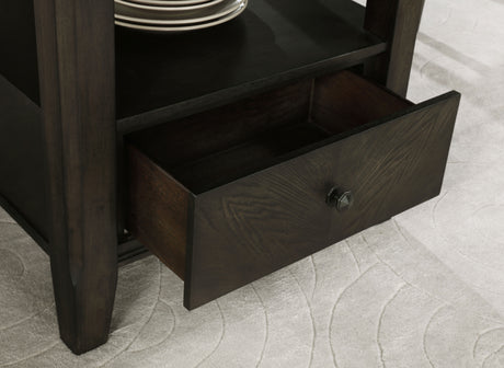 Twyla Dark Cocoa 5-Piece Round Storage Base Dining Table Set