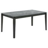 Stevie Rectangular Dining Table With Faux Marble Top