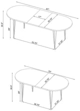 Heather Oval Dining Table With Hairpin Legs Matte White And Chrome