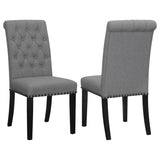 Alana Upholstered Tufted Side Chairs With Nailhead Trim (Set Of 2)