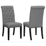 Alana Upholstered Tufted Side Chairs With Nailhead Trim (Set Of 2)